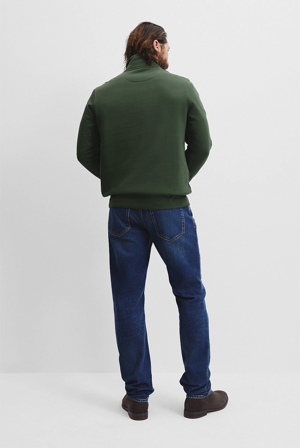 Country Road Men's Verified Australian Cotton Half Zip Heritage Sweat