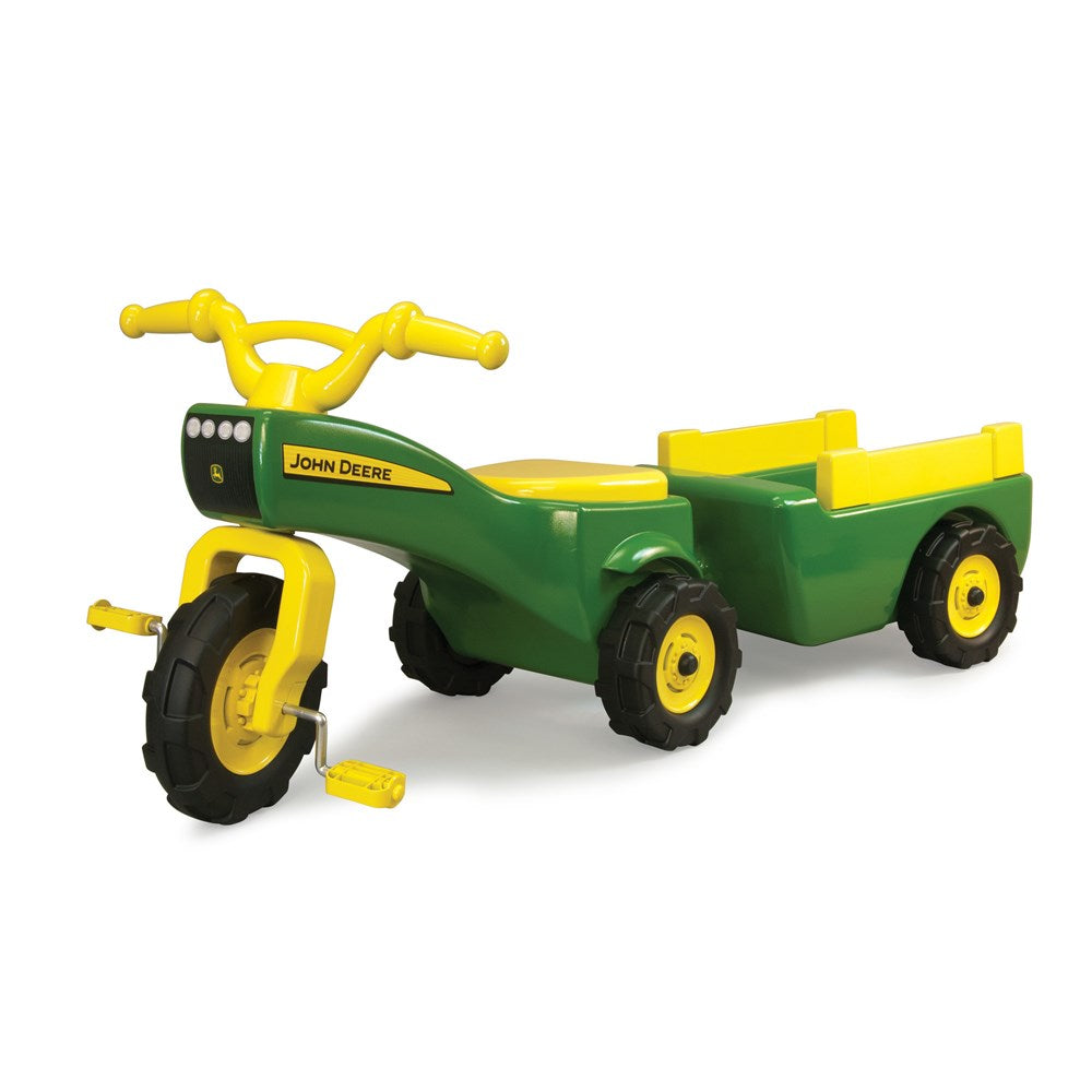 John Deere Pedal Trike with and Wagon (18m+)