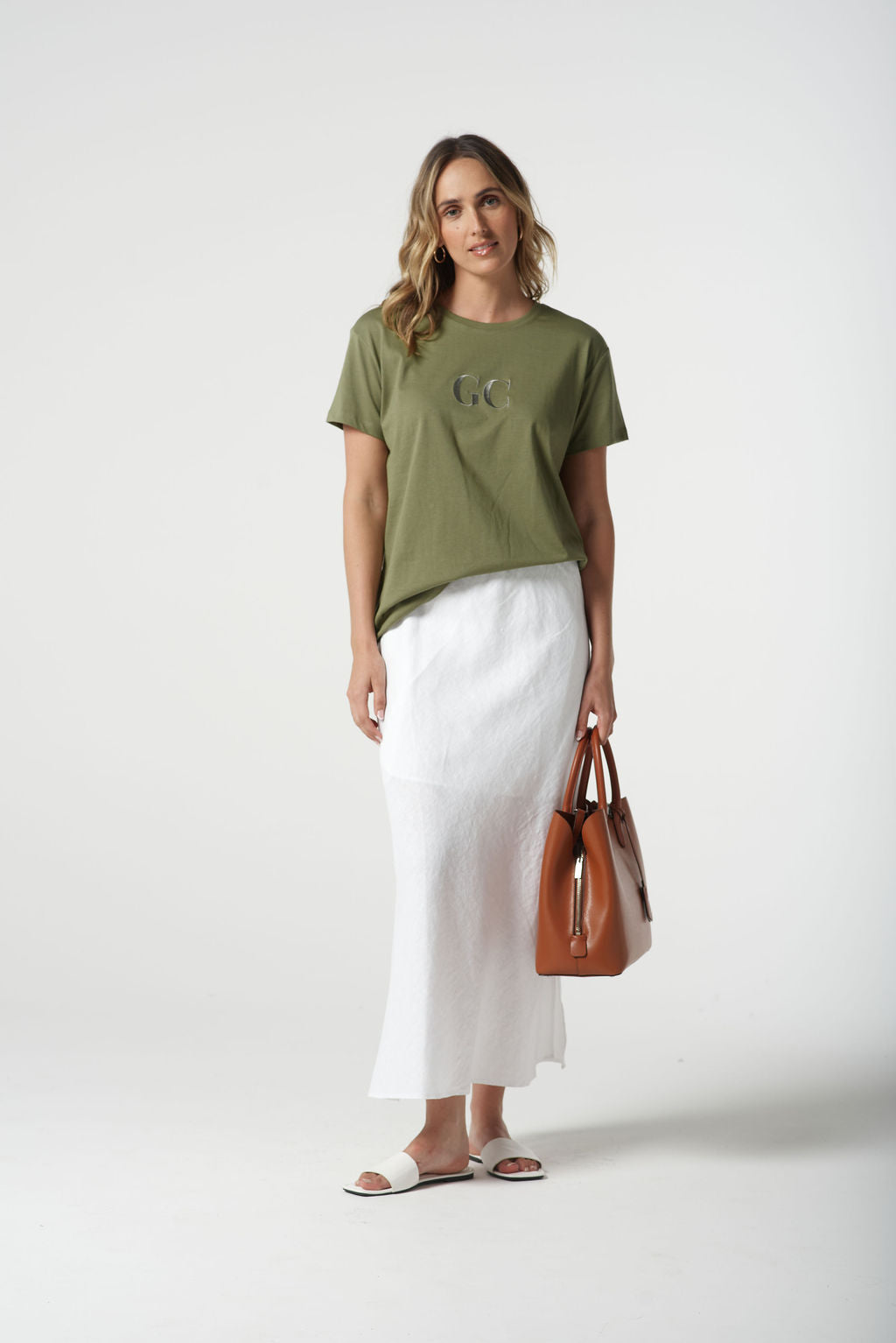 Goondiwindi Cotton Bias Cut Side Split Skirt