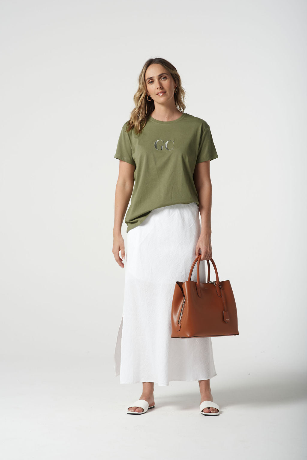 Goondiwindi Cotton Bias Cut Side Split Skirt