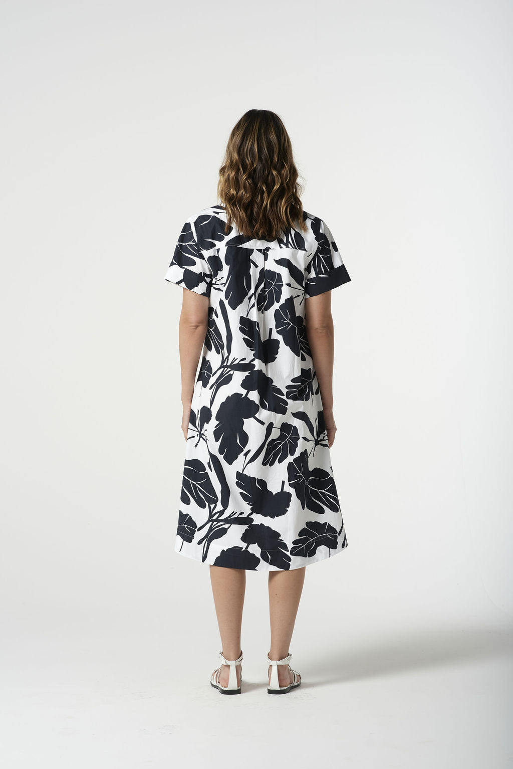Goondiwindi Cotton Block Leaf Dress