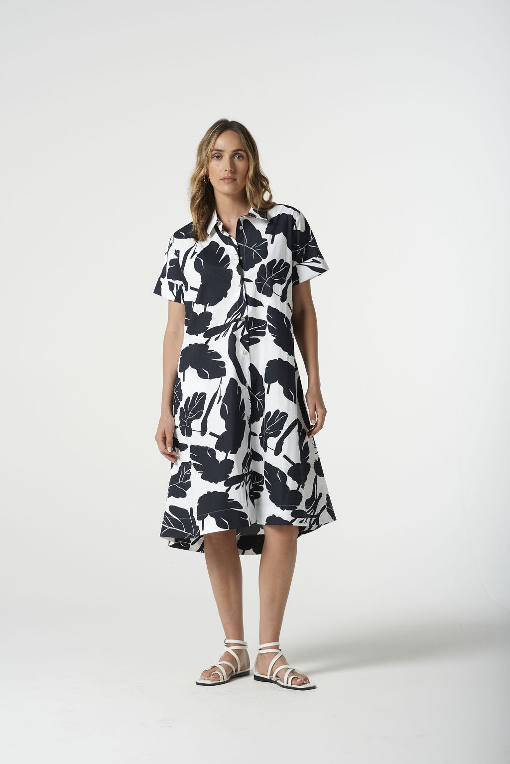 Goondiwindi Cotton Block Leaf Dress