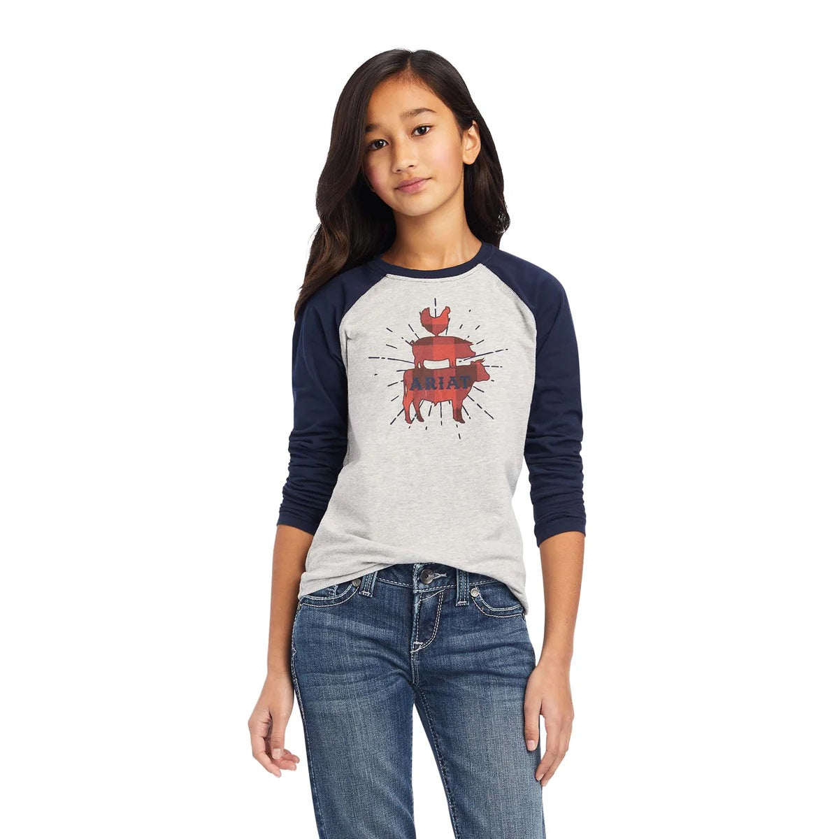 Ariat Girls Real Farm Animal Long Sleeve Shirt