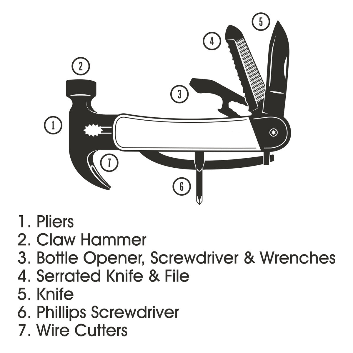 Gentlemen's Hardware Hammer Multi-Tool