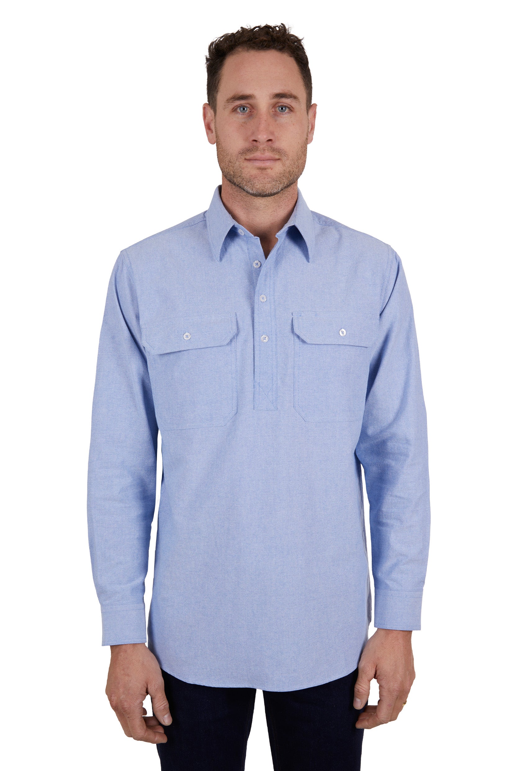 Thomas Cook Mens Fred Half Placket LS Shirt