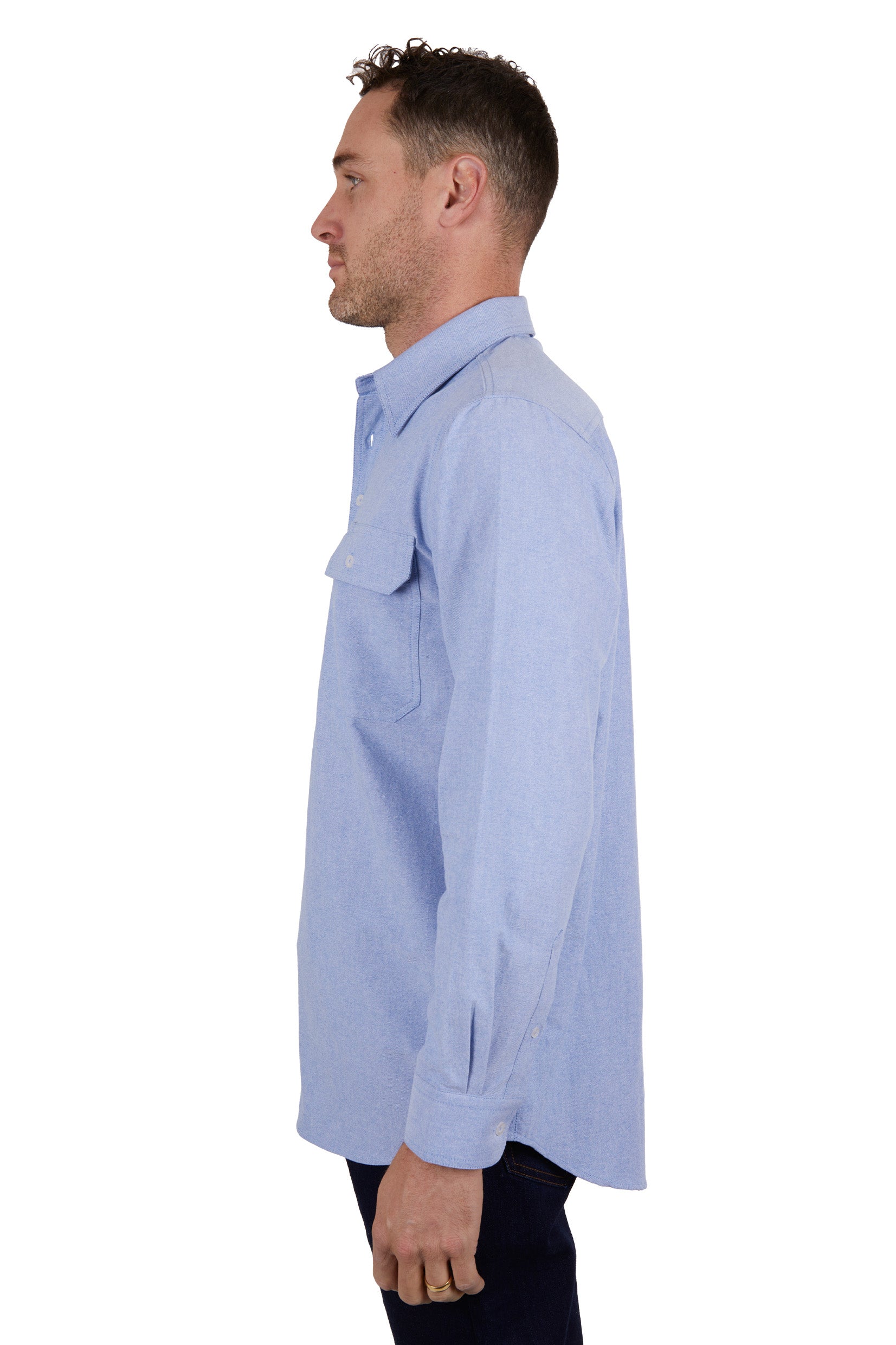 Thomas Cook Mens Fred Half Placket LS Shirt