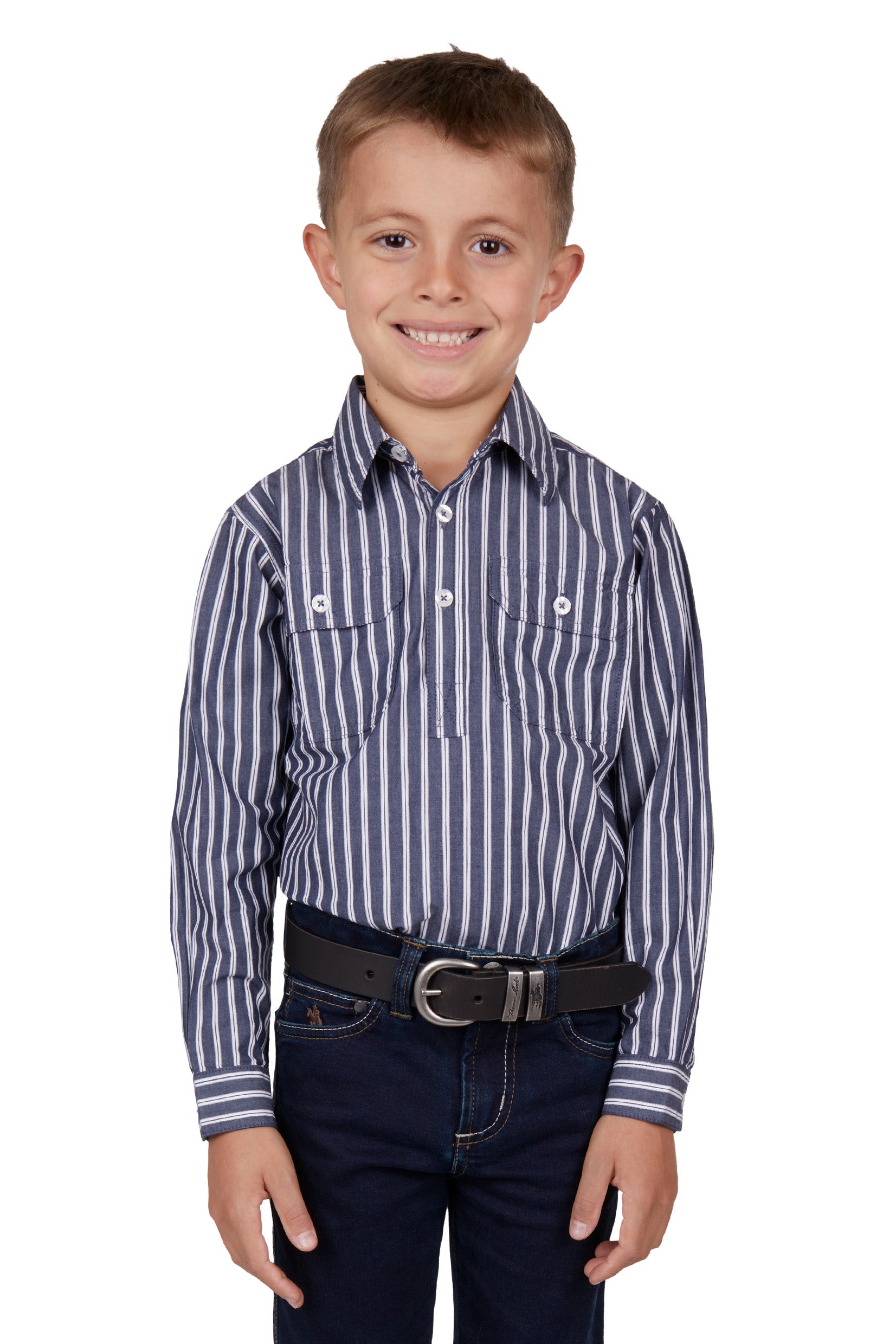 Thomas Cook Kids Ken Half Placket LS Shirt