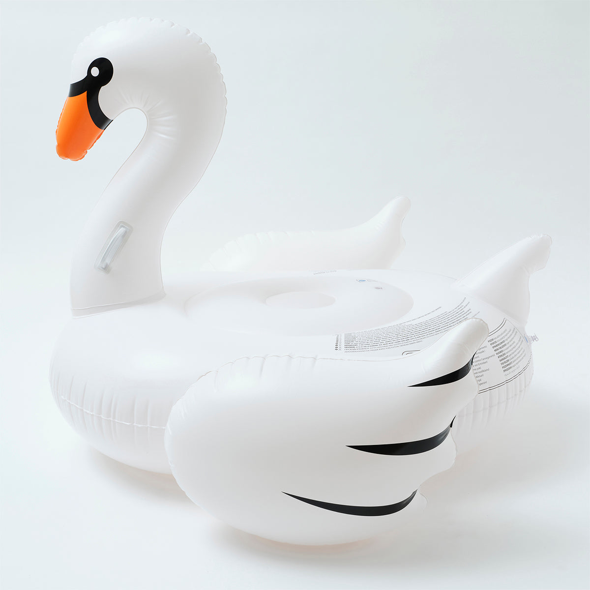 Sunnylife Resort Original Luxe Ride-On Flat Swan White on White