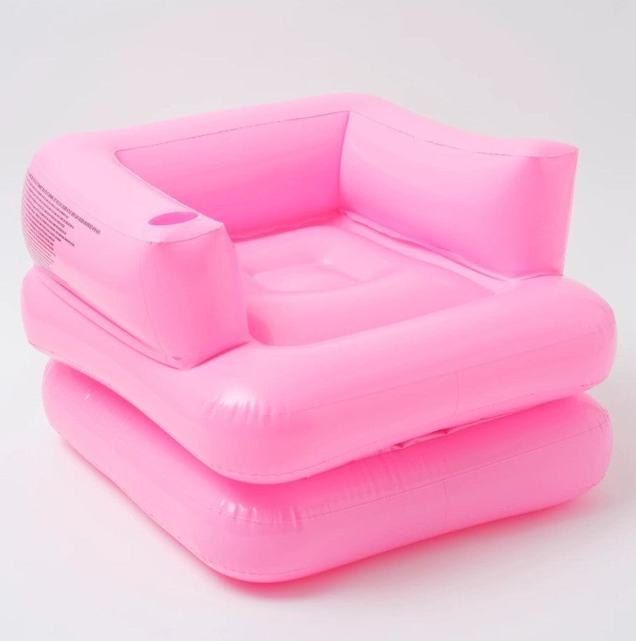 Sunnylife Inflatable Lilo Chair in Neon Pink