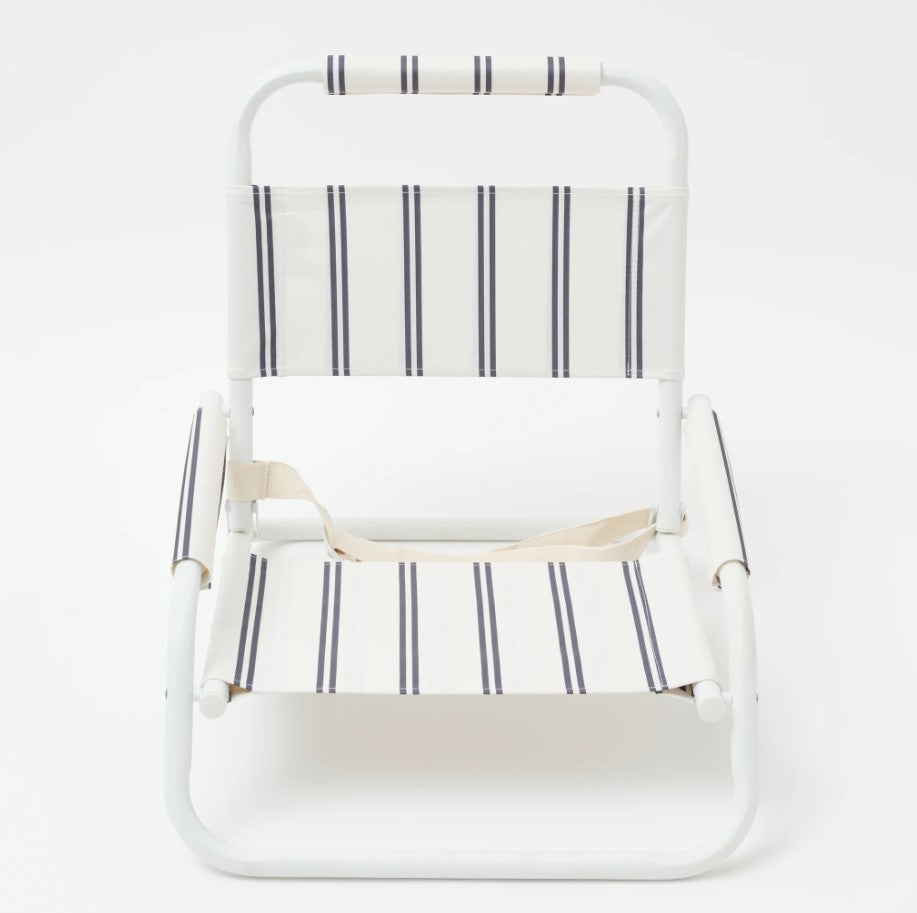 Sunnylife Beach Chair in Charcoal Stripe