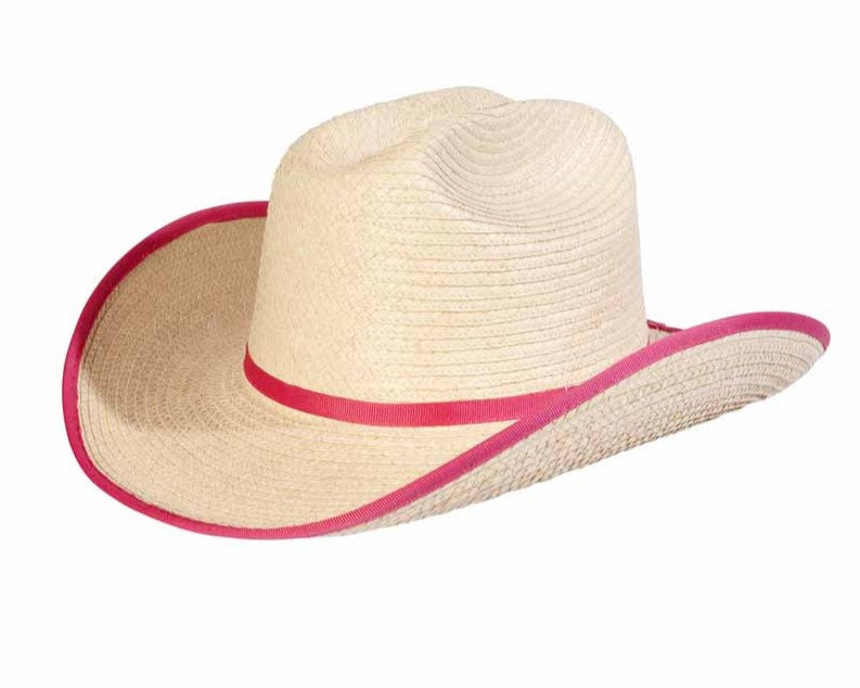 Sunbody Kids Pink Edge Cattleman Hat