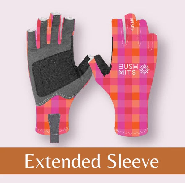 Bush Mits Extended Sleeve - Sunset Gingham