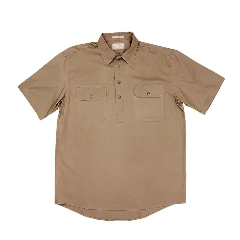 Just Country Men's Adam Half Button Short Sleeve Workshirt