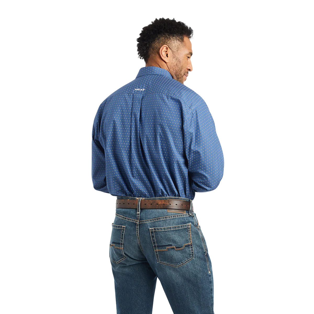 Ariat Men's Wrinkle Free Eaden Classic Long Sleeve Shirt - True Navy