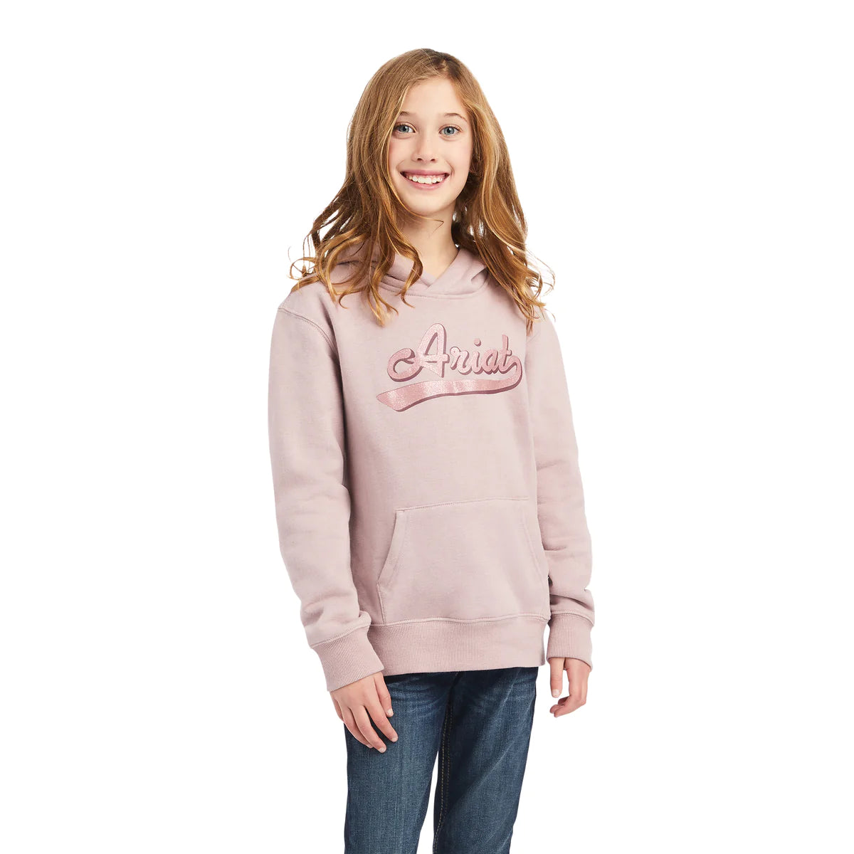 Ariat Girl's Real Glitter Logo Hoodie