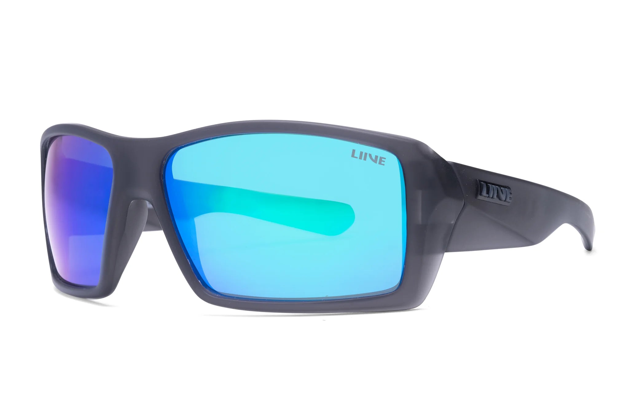 Liive The Edge Float Mirror Polar Matt Black Sunglasses