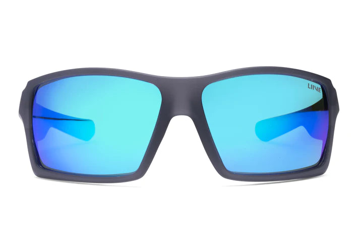 Liive The Edge Float Mirror Polar Matt Black Sunglasses
