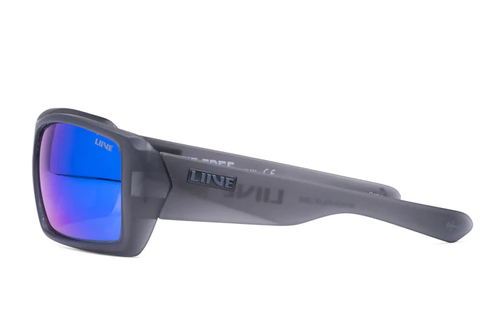 Liive The Edge Float Mirror Polar Matt Black Sunglasses