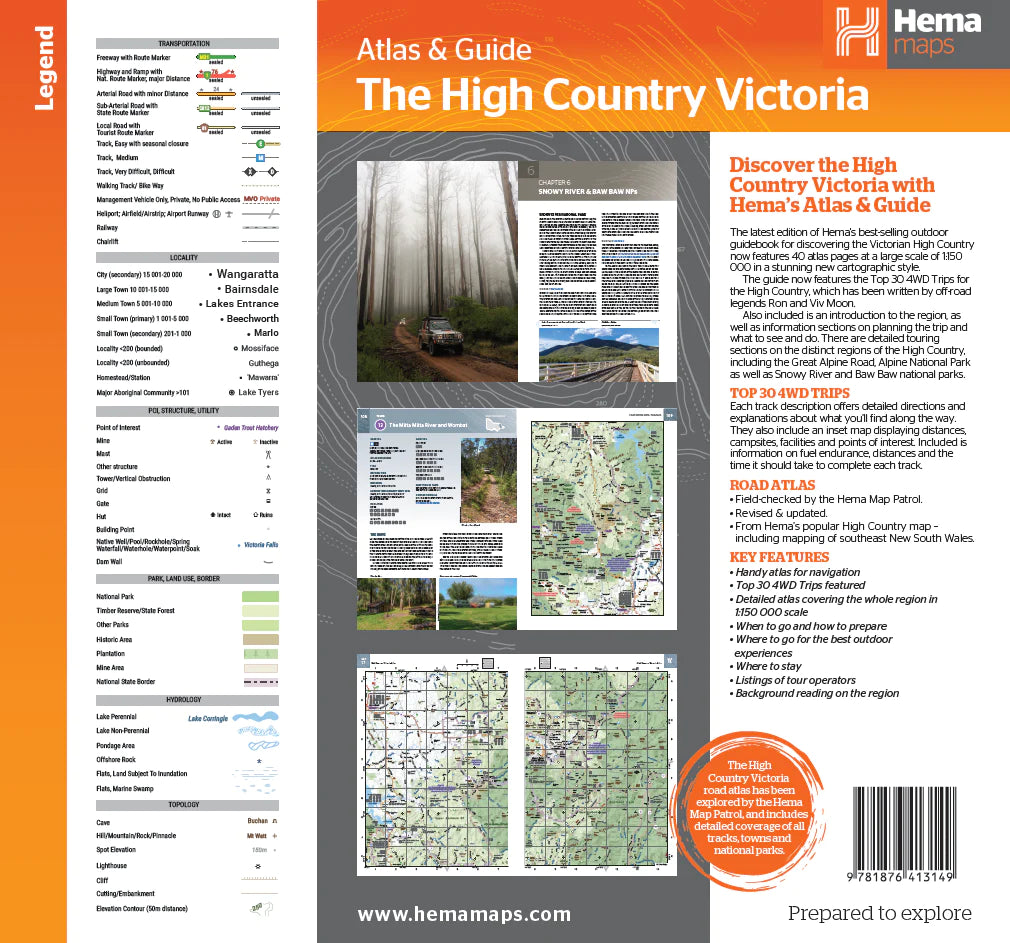 Hema Maps The Victorian High Country Atlas & Guide