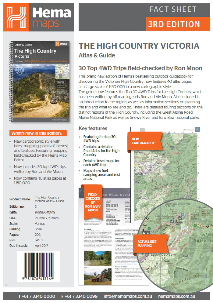 Hema Maps The Victorian High Country Atlas & Guide