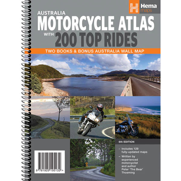 Hema Maps Australia Motorcycle Atlas + 200 Top Rides