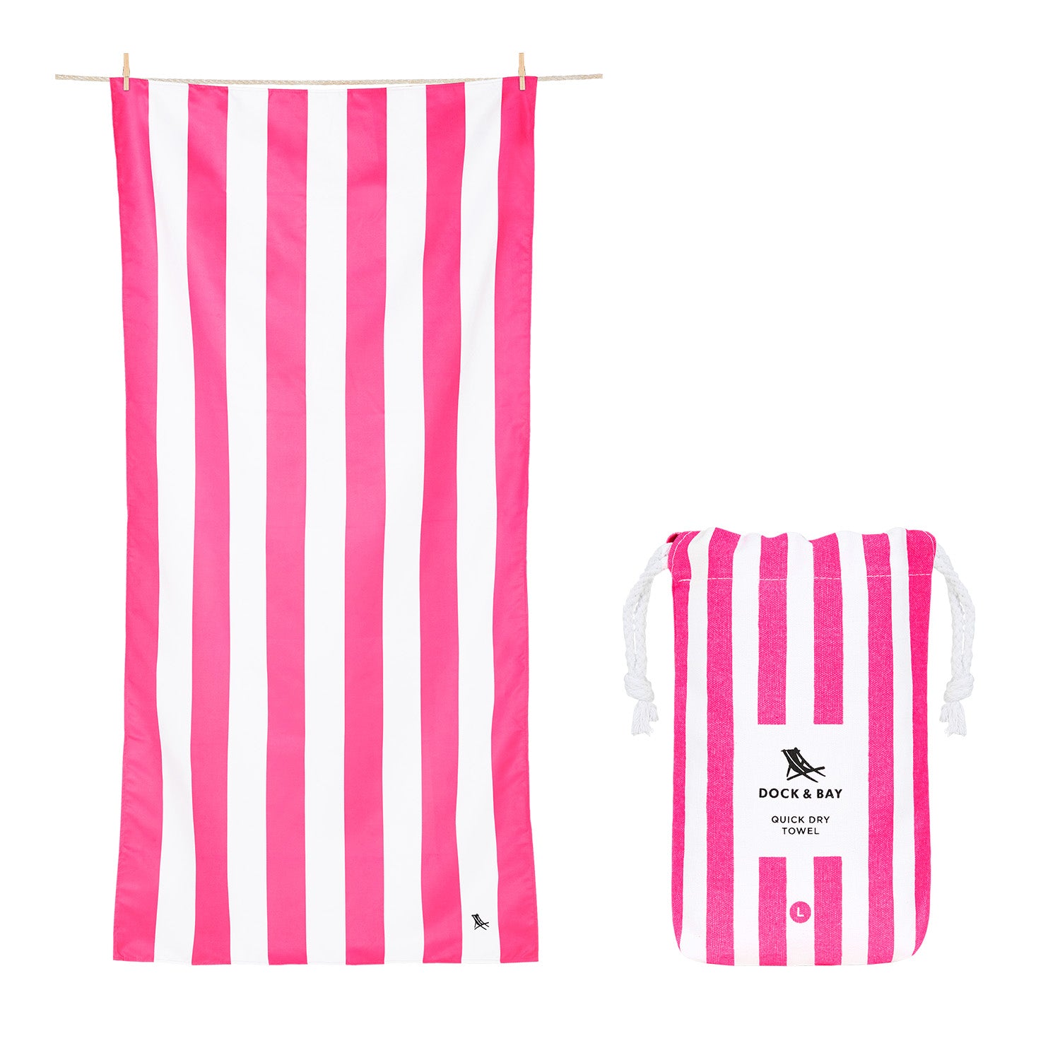 Dock and Bay Cabana Collection Phi Phi Pink Quick Dry Towel