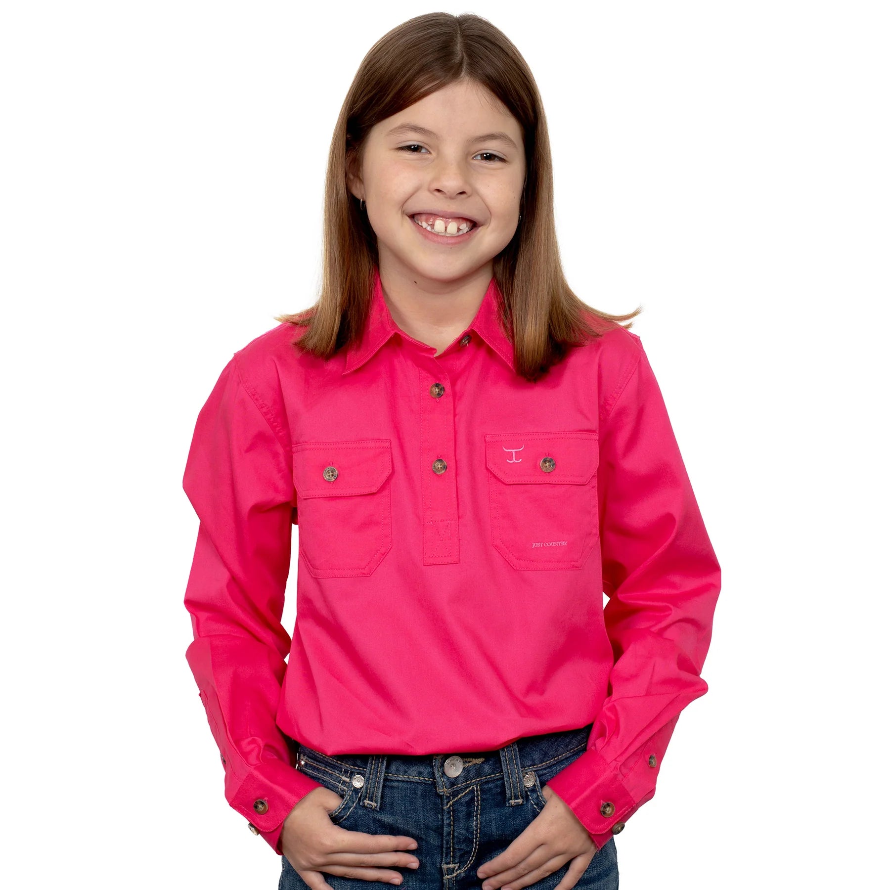 Just Country Girls Kenzie Half Button Workshirt