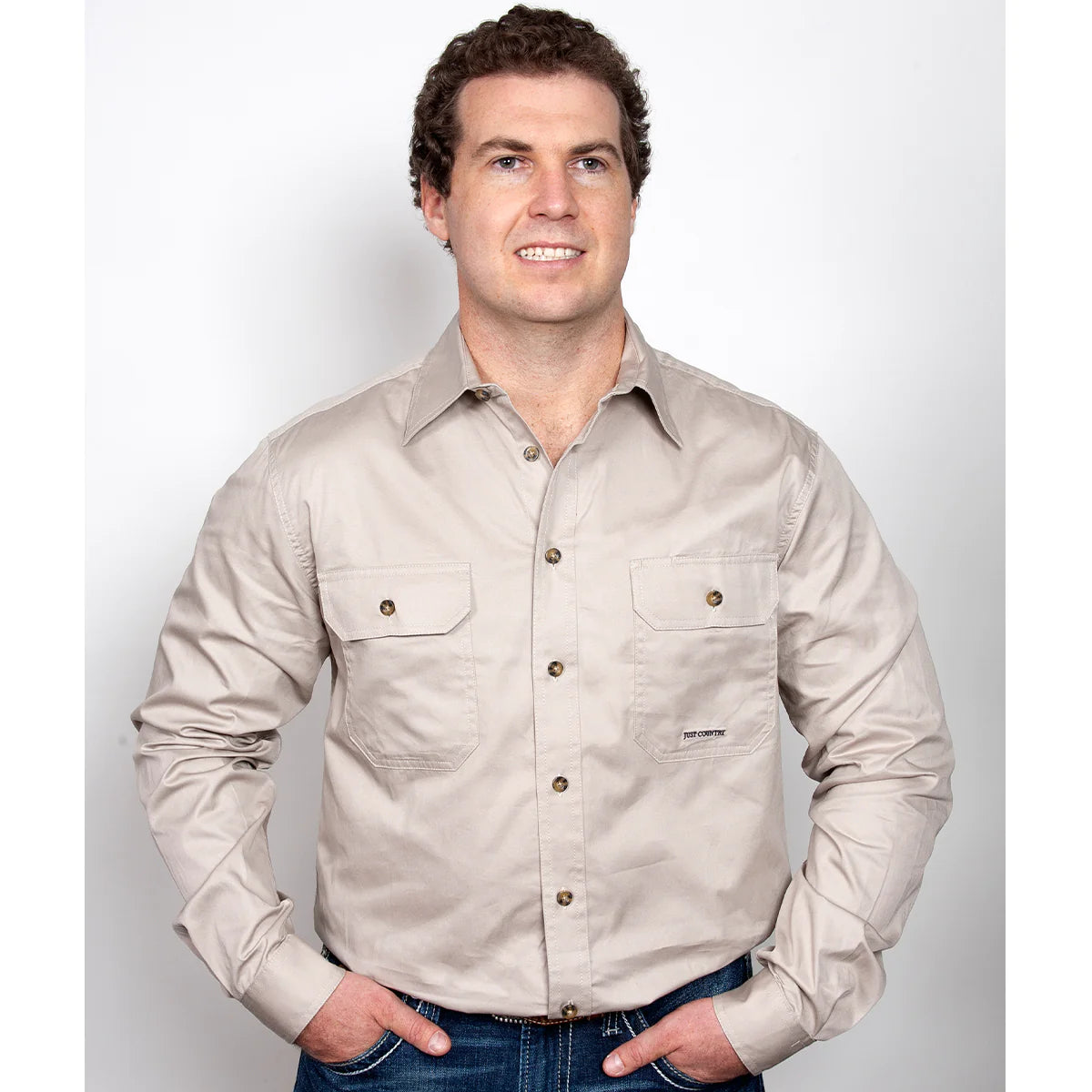 Just Country Men's Evan Full Button Workshirt