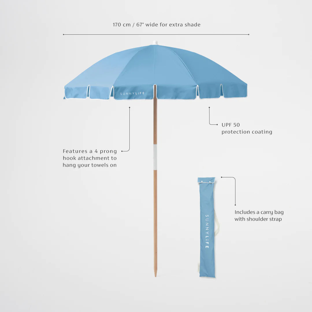 SUNNYLiFE Classic Blue Beach Umbrella