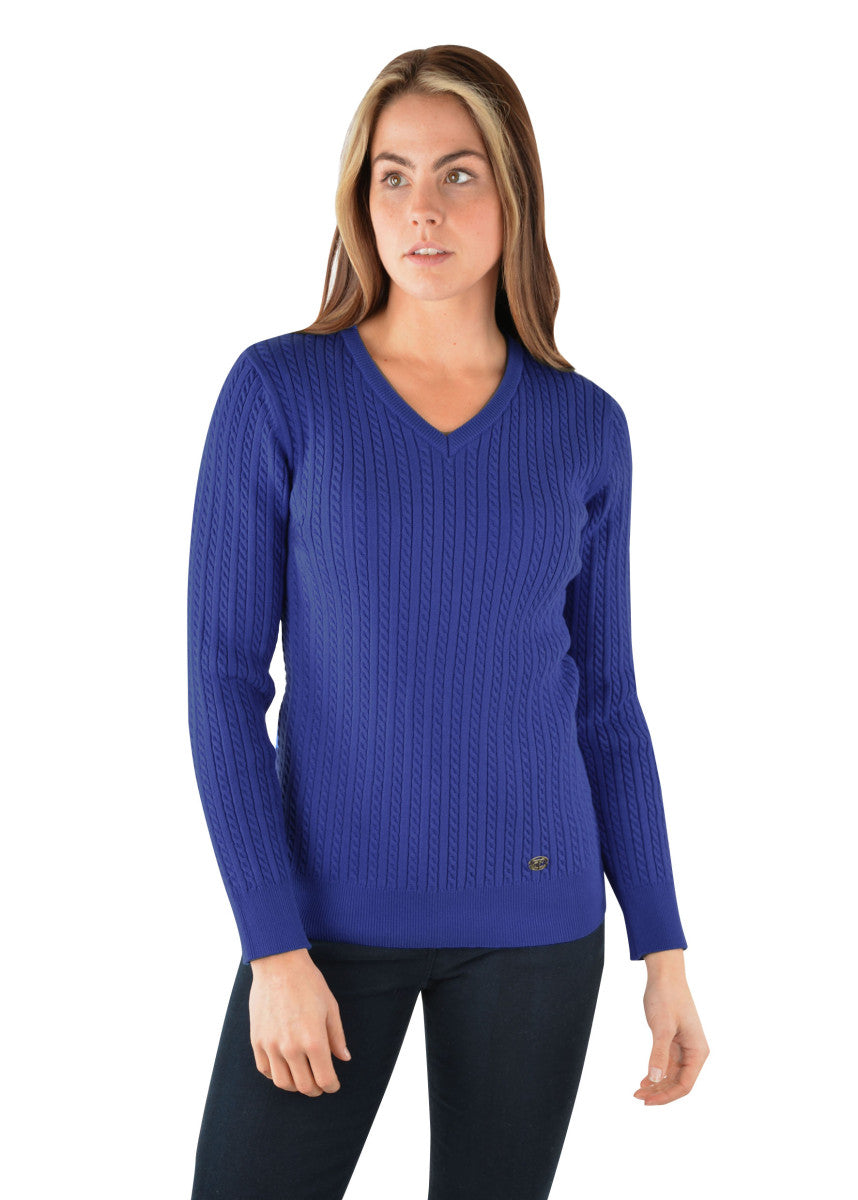 Thomas Cook Cable Knit V Neck Jumper